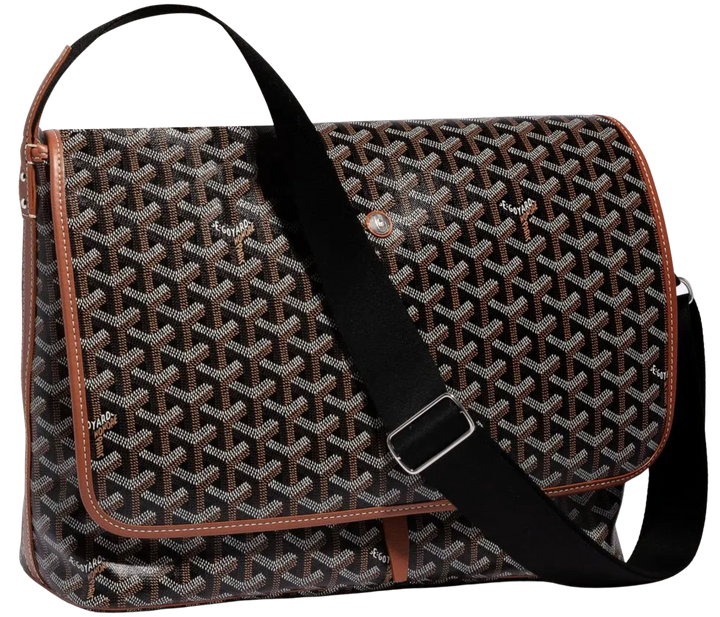 Goyard 'Capetien MM' Black/Tan Messenger Bag