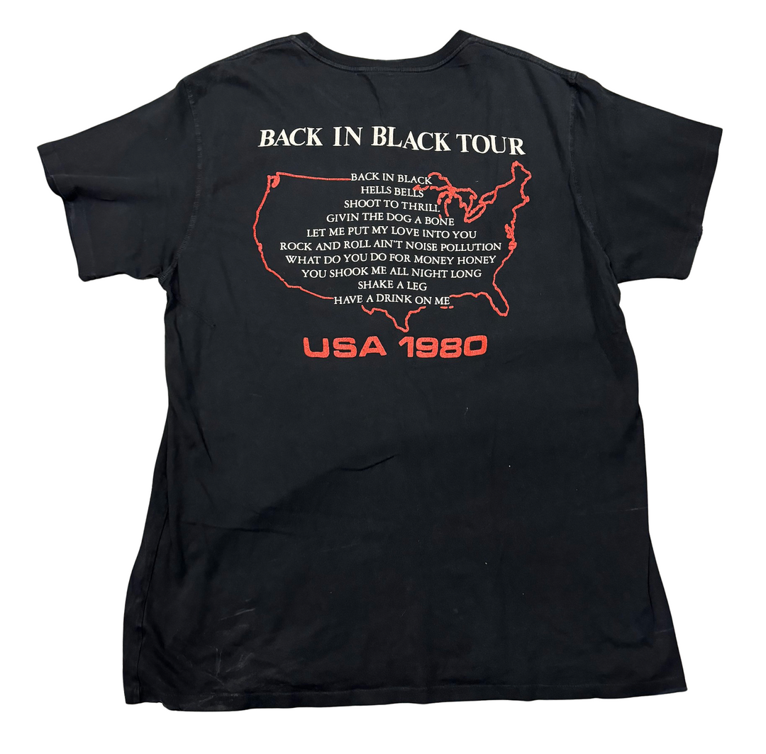 AC/DC 'Back in Black Tour' 1980 Vintage Tee