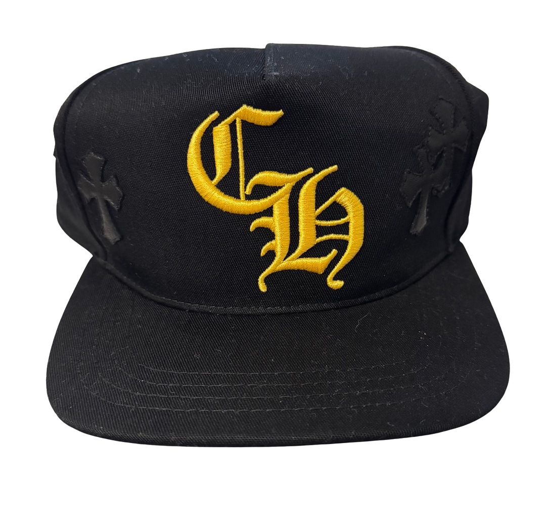 Chrome Hearts Black/Yellow Cross Patch Hat