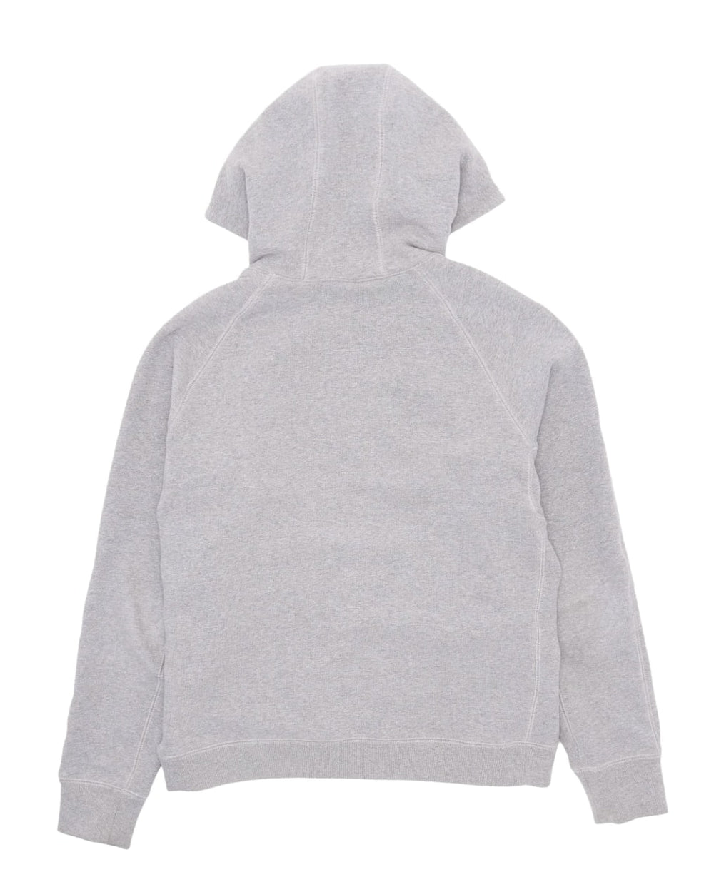 Chrome Hearts Leather Plus Cross Patch Grey Zip Up Hoodie