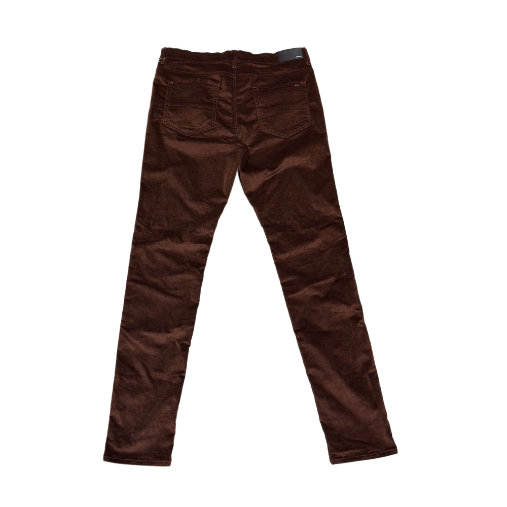 Amiri 'Tobacco' Skinny Velour Pants
