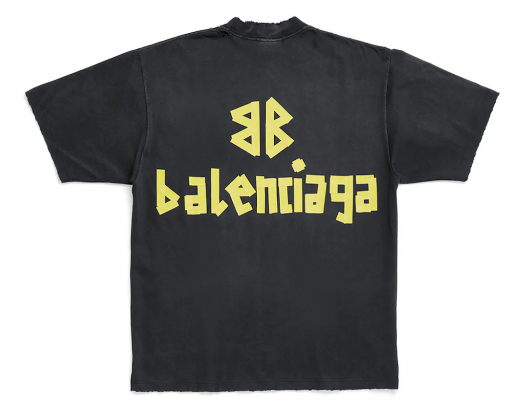 Balenciaga 'Tape' Black Tee