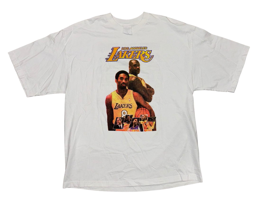 Lakers 'Three Peat Fever' Vintage White Tee