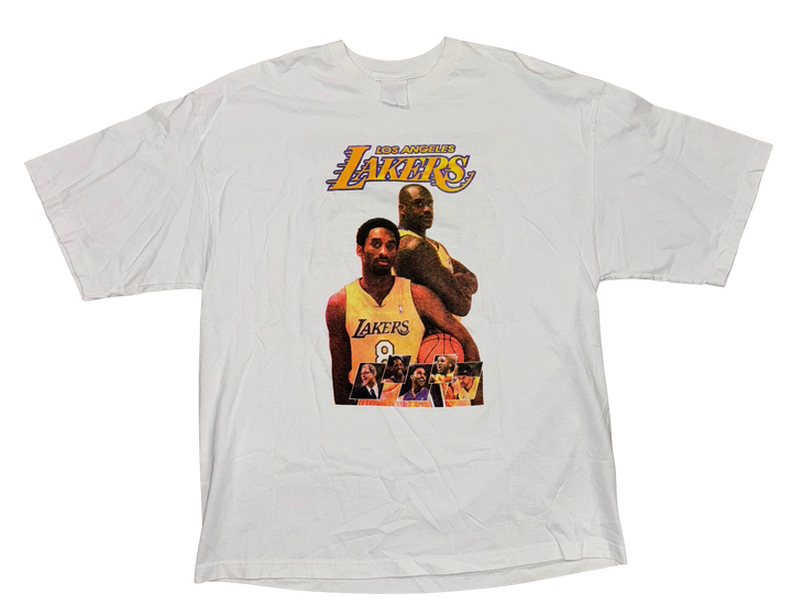 Lakers 'Three Peat Fever' Vintage White Tee