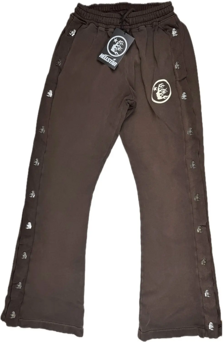 Hellstar Brown 'Mirror Face' Sweatpants