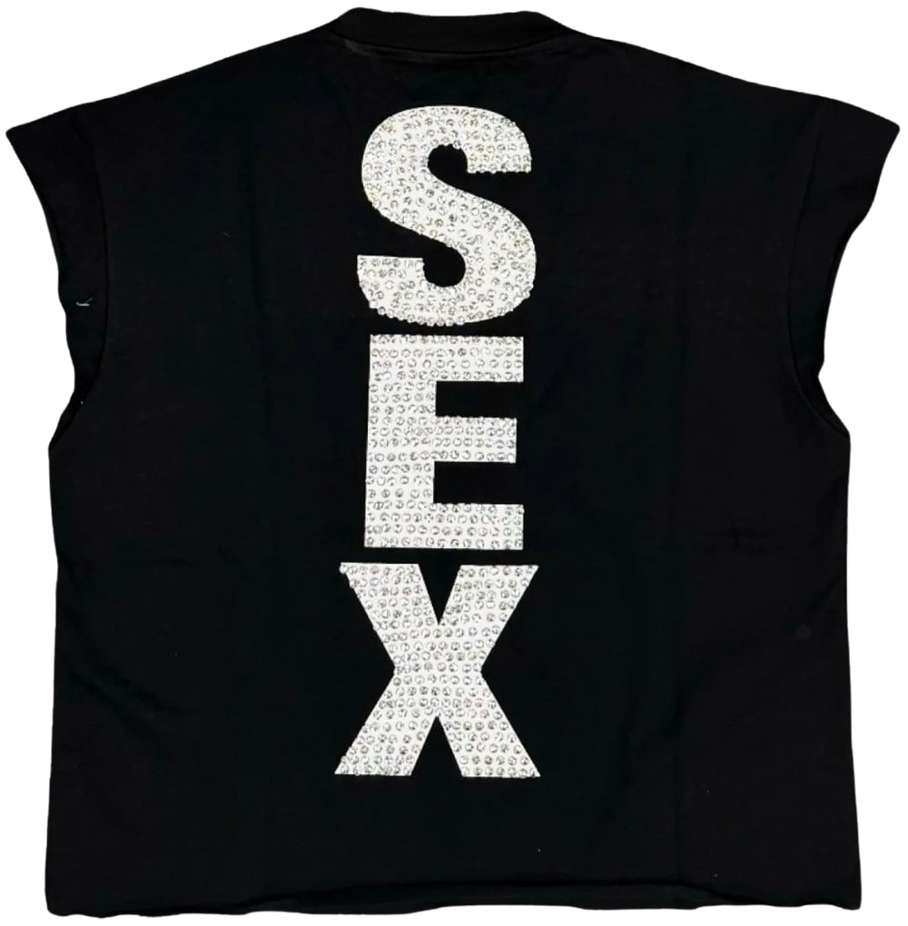 Matière De Dèsirs 'Madonna' Black Cutoff Tee