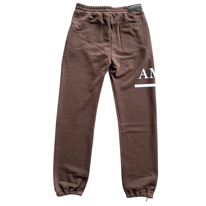 Amiri 'MA Bar Logo' Brown Sweatpants