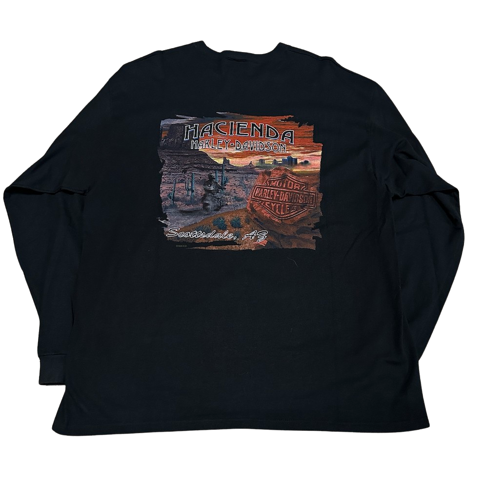 Harley Davidson 'Scottsdale, AZ' Vintage 1998 Desert Black Longsleeve