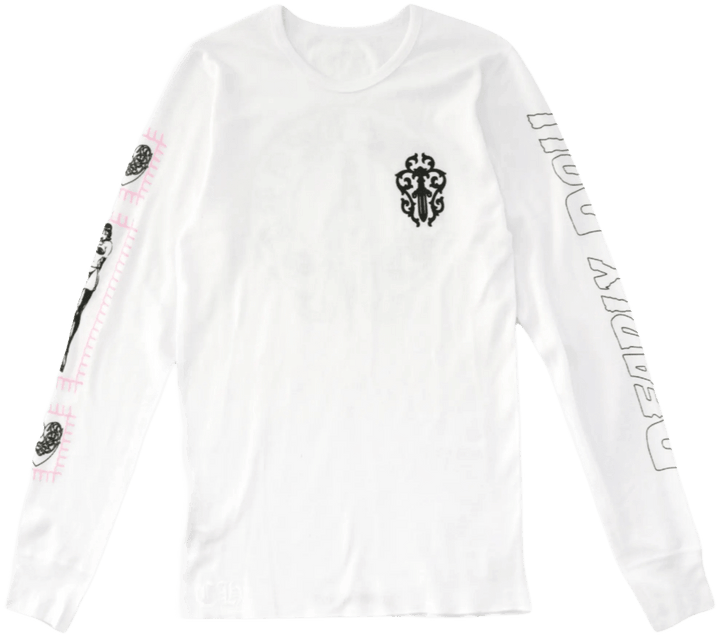 Chrome Hearts Deadly Doll Waffle Thermal Long Sleeve 'White'