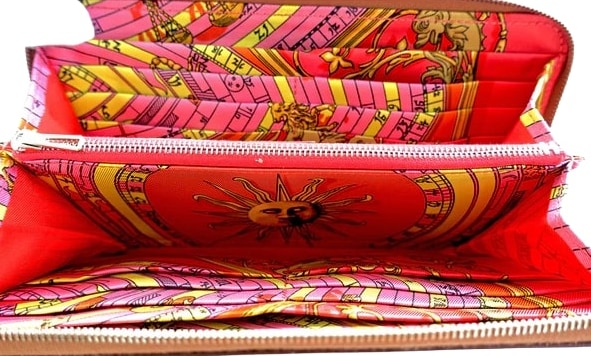 Hermès  Silk'In Classic Epsom Long Wallet Rose Jaipur Astrologie Nouvelle