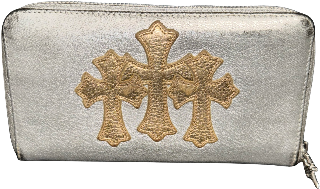 Chrome Hearts 'Metallic Gold' Triple Cross Wallet