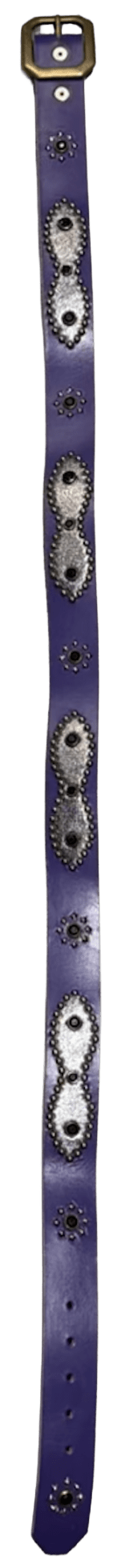 Studded 'Black Pyramid Sun' Purple Belt