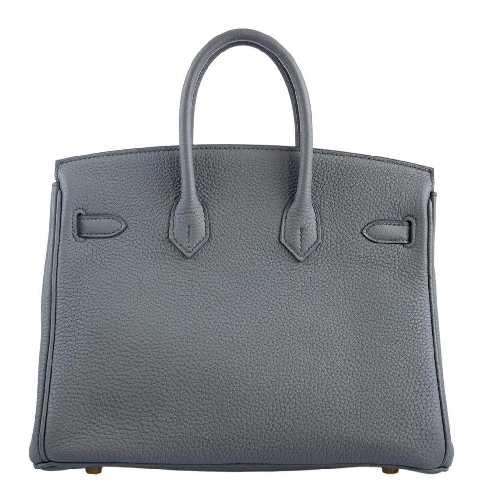 Hermes 'Vert Amande' Gold Hardware Birkin 25 Bag