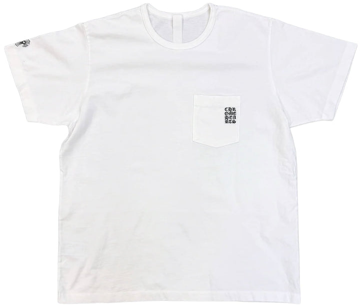 Chrome Hearts 'Y Not' Embroidered White Pocket Tee