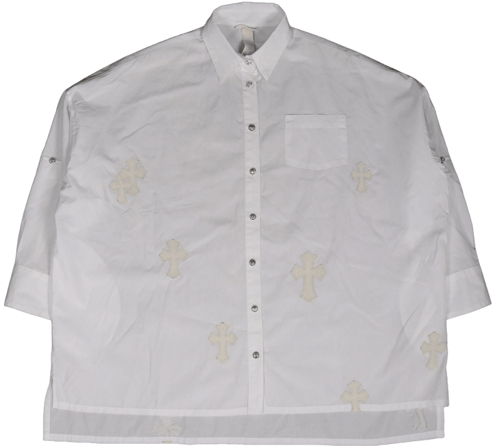 Chrome Hearts 'White Patch' Button Dress Shirt