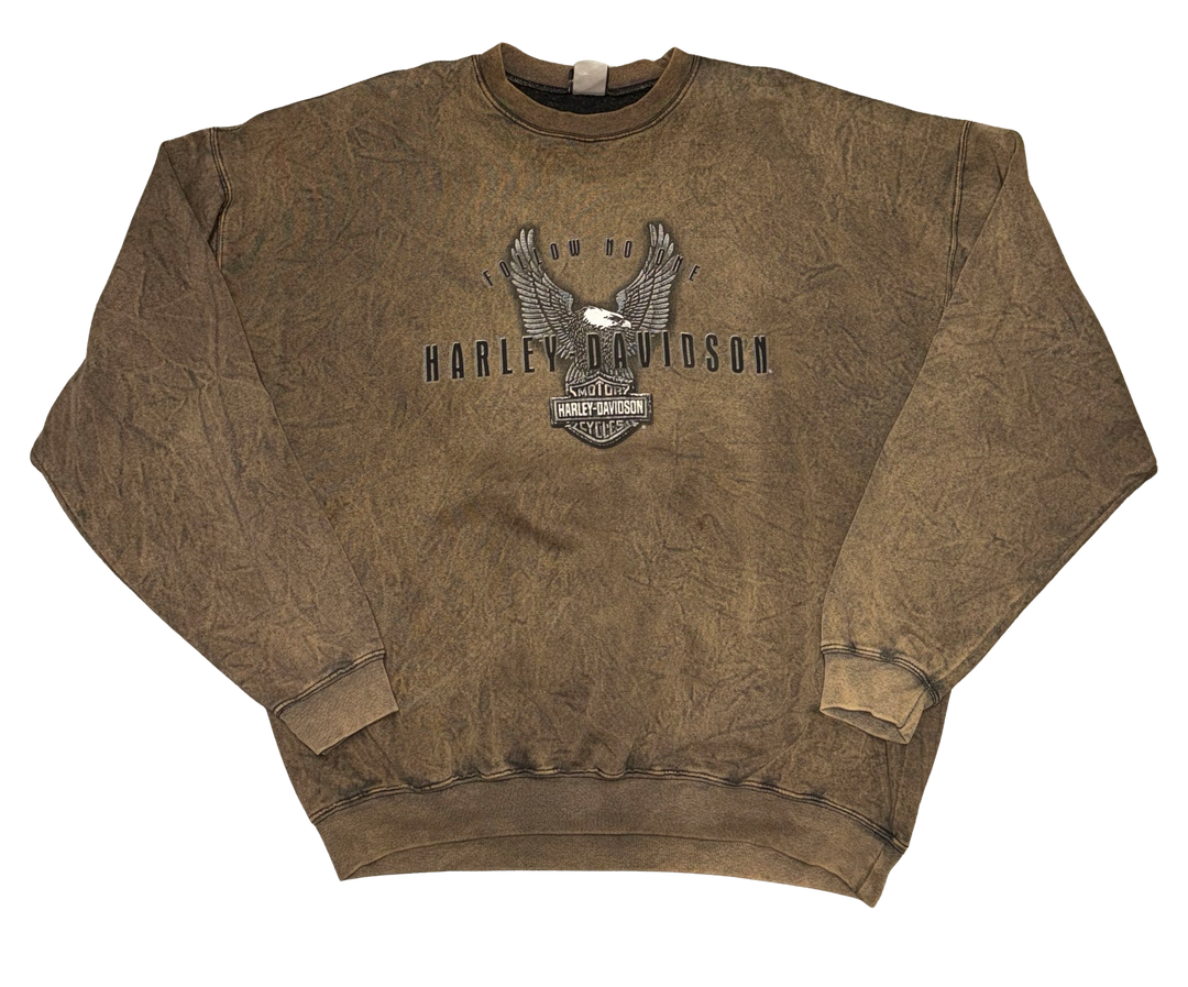 Harley Davidson 'Dillon Brothers' Brown Vintage Crewneck