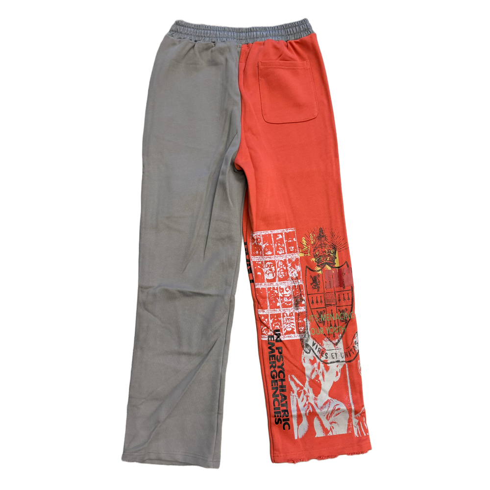 Saint Vanity 'Orange/Grey' Sweatpants