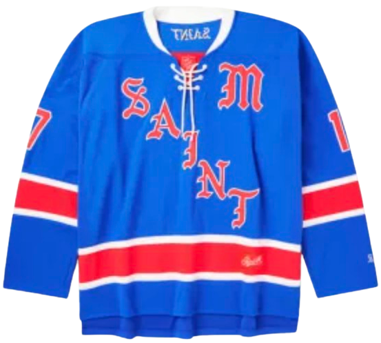 Saint Michael 'Supernatural' Blue Hockey Jersey