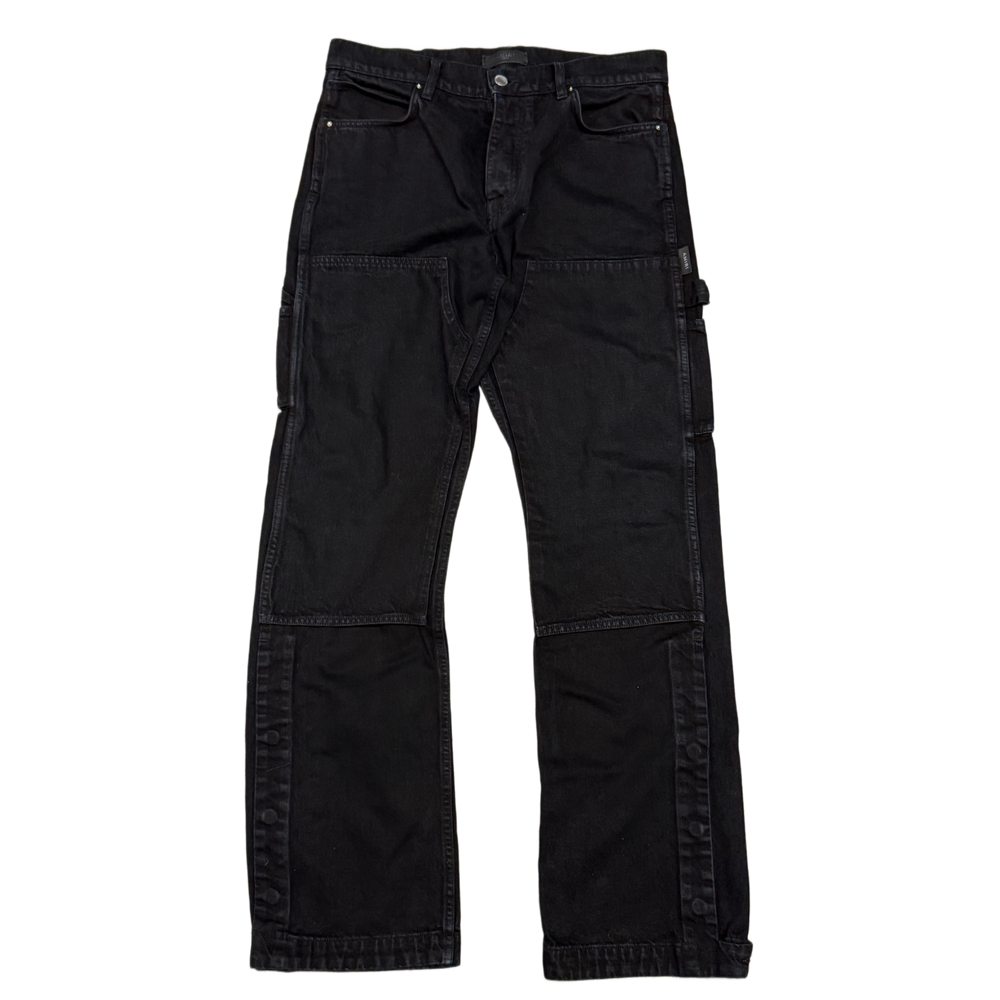 Amiri 'Black' Double Knee Button Cargo Jeans
