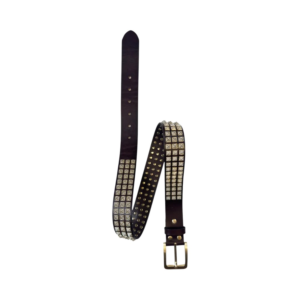 Bossi 'Gold on Brown' Studded Belt