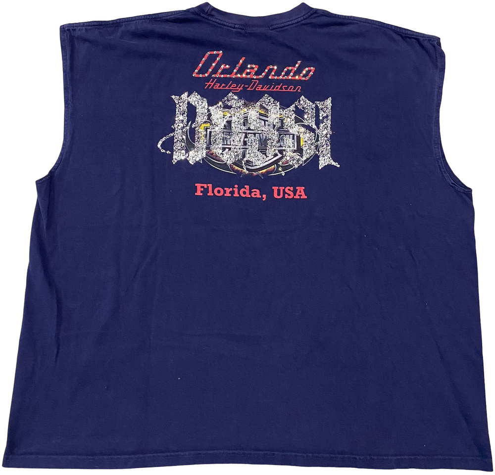 Bossi 'Live To Ride' Harley Davidson Cutoff Tee