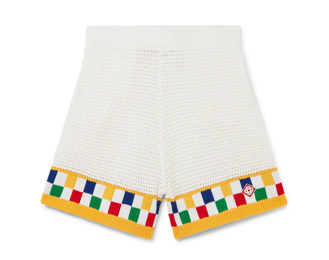 Casablanca 'Yellow Checker' Knit Shorts